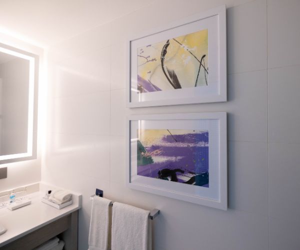 Image of artwork on suite bathroom