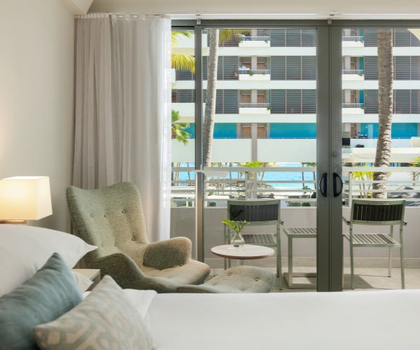 Resort view from King bed 