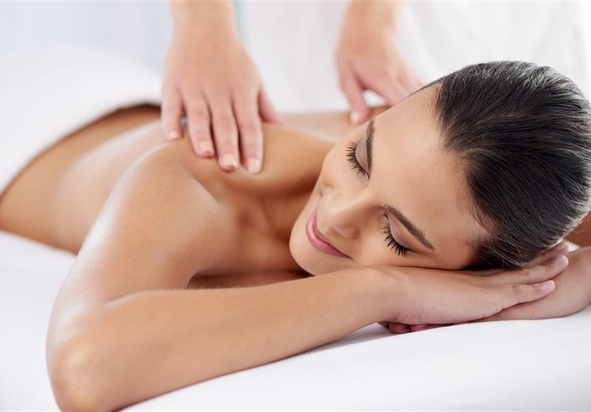 A woman getting a massage