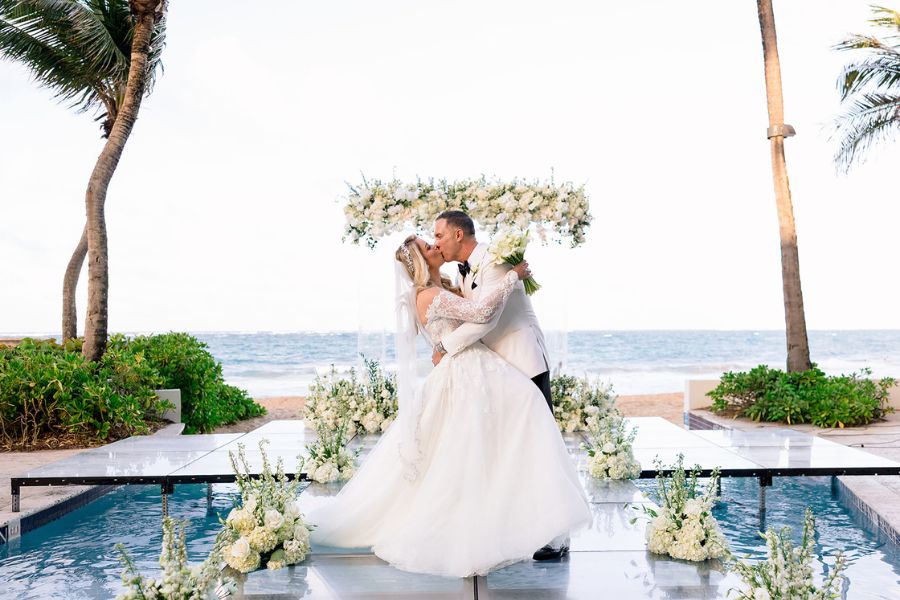 Oceanfront Wedding Couple