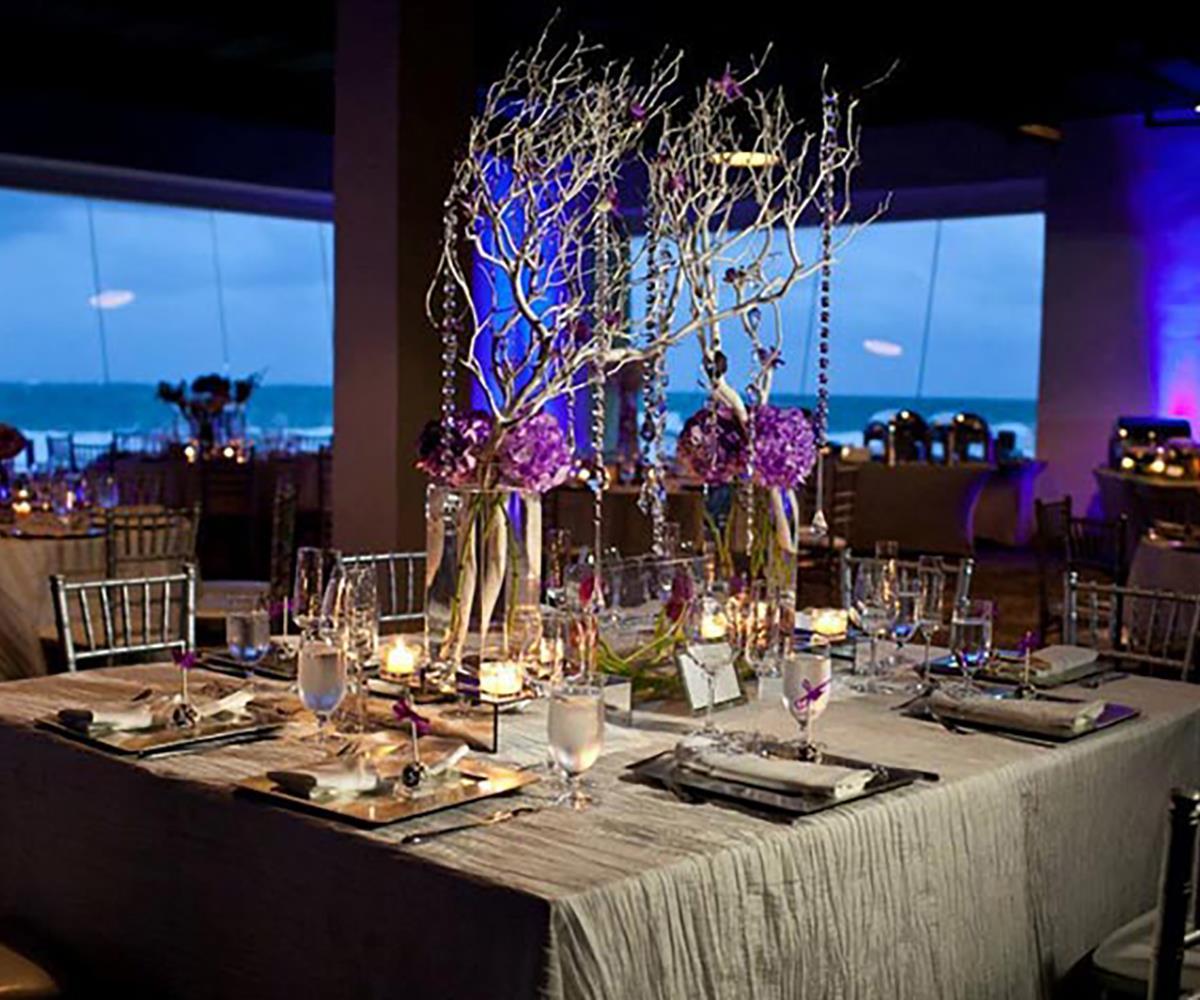 The venue at night time