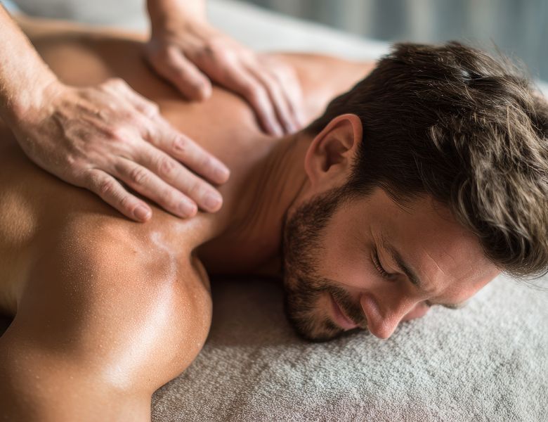 man receiving massage