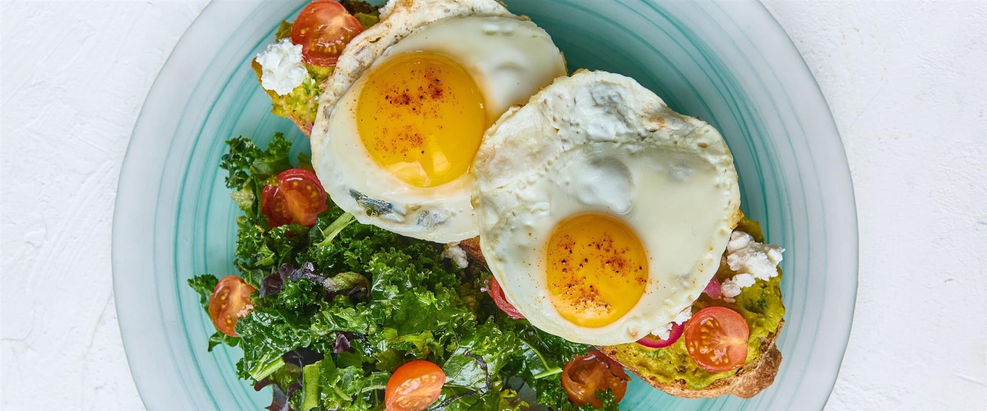 fried eggs on plate